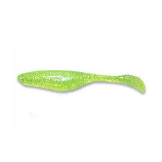 Shad Bass Assassin Turbo Shad 10cm, culoare Chartreuse Silver Glitter